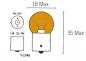 Preview: Lampe 12V BAU15S 10 Watt orange