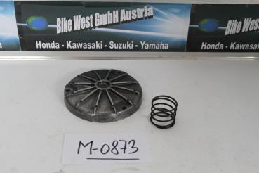 Suzuki GS1000G, T, LC-E39, Ölfilterdeckel mit Feder, cap pan oil w. spring