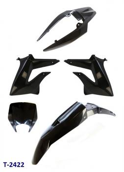 Verkleidungskit Derbi Senda 2011-, mit SW-Maske schwarz