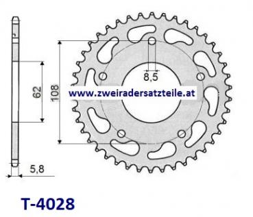 Kettenrad Rieju SPIKE, SPIKE-X, 5-Loch, 48 Zähne