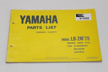 Yamaha LB-2M,79, Type 1F0, Ersatzteileliste, Parts List