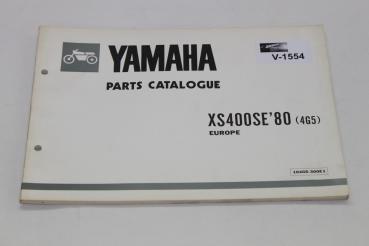 Yamaha XS 400SE,80, Type 4G5, Ersatzteileliste, Parts List