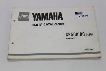 Yamaha SR500,80, Type 4E6, Ersatzteileliste, Parts List