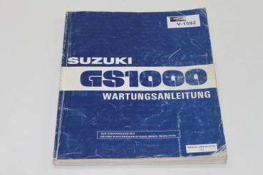 Suzuki GS 1000, Wartungsanleitung, Stand 08/81
