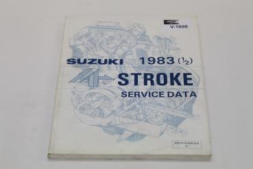 Suzuki Motorräder, Service Data 4 Stroke, Handbuch, Stand 03/83