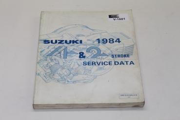 Suzuki Motorräder, Service Data 4&2 Stroke, Handbuch, Stand 08/84