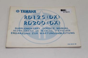 Yamaha RD125DX/RD200DX, Ergänzung zur Wartungsanleitung 507-28197-80