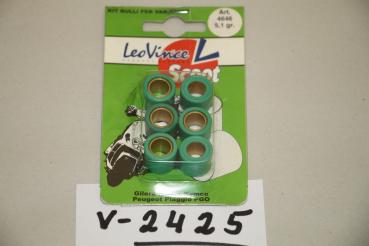 LeoVince Kit 4646, 6 Variomatikrollen grün 16x13 5,10 Gramm