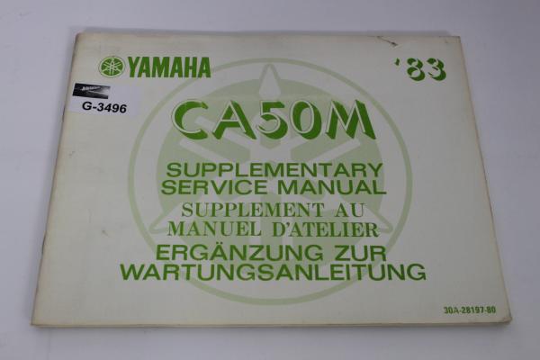 Yamaha CA50M, (83) Ergänzung zur Wartungsanleitung, Supplementary service manual