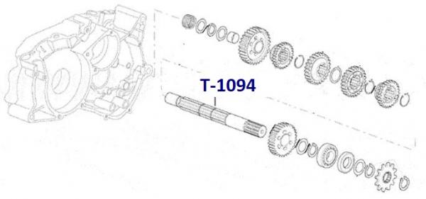 Getrieberitzelwelle Moped Minarelli AM6