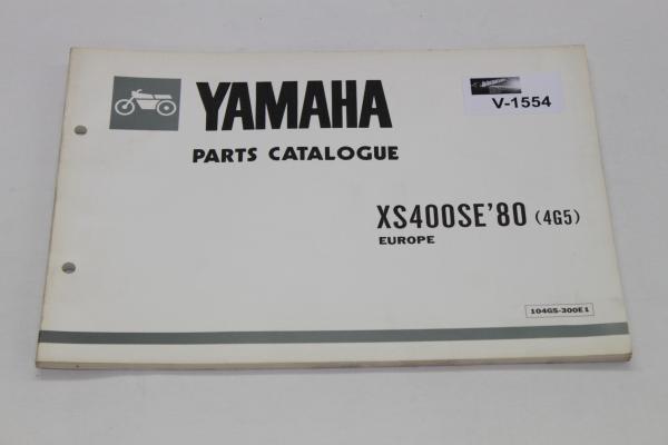 Yamaha XS 400SE,80, Type 4G5, Ersatzteileliste, Parts List