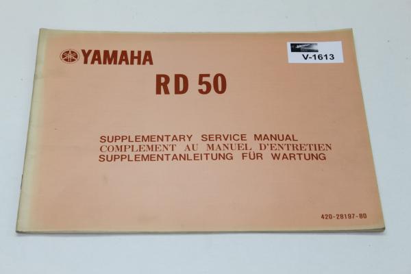 Yamaha RD50, Supplementanleitung für  Wartung,  Stand 1/75