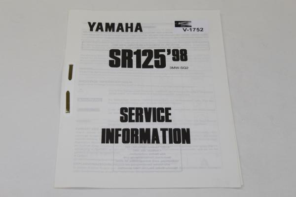 Yamaha SR125, 3MW, 98, Service Information, Stand 07/97