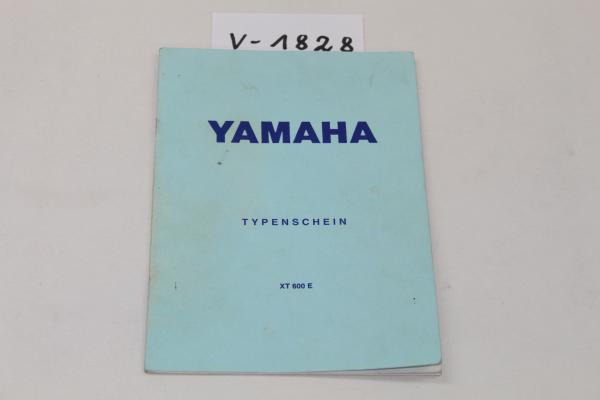 Yamaha XT600E, 3UX, Österreichischer original Typenschein